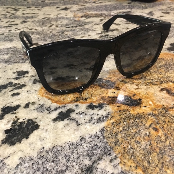Black GUCCI Cat Eye Sunglasses - Picture 4 of 8
